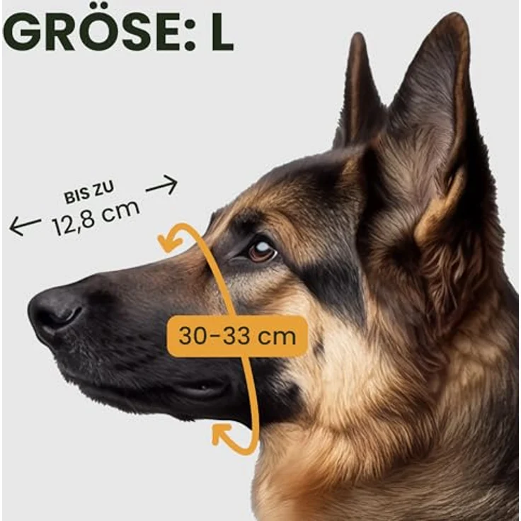 BRONZEDOG Draht-Hundemaulkorb für Deutscher Schäferhund, verstellbarer Metallkorb aus langlebigem Stahl, Größe L für mittelgroße bis große Hunde – Bild 2