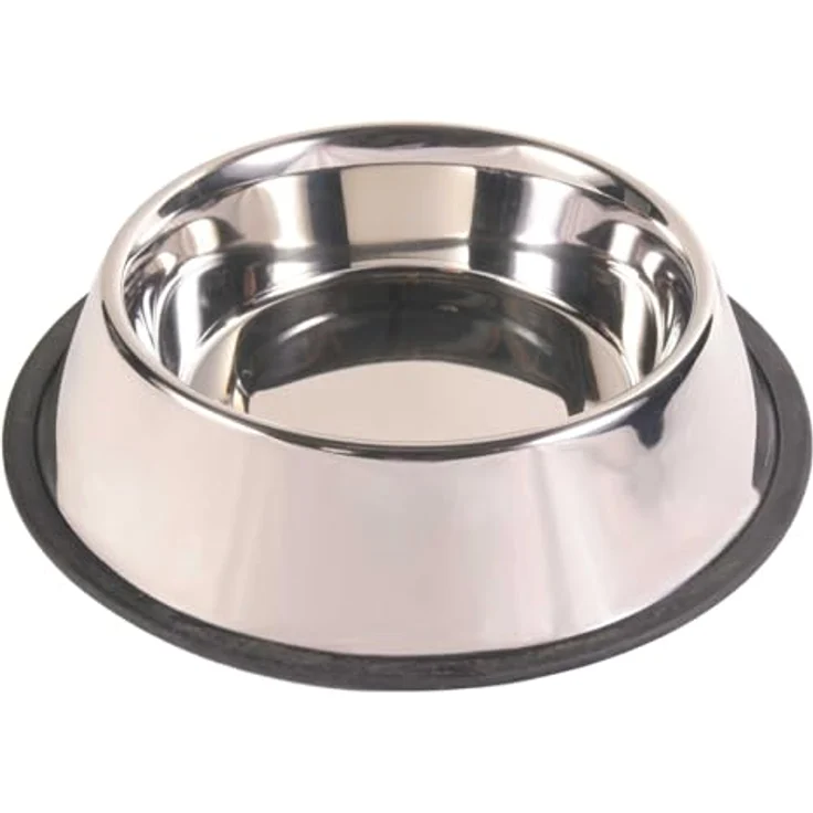 Trixie Edelstahlnapf mit Gummiring 2,8 l/ø 24 cm – Bild 2