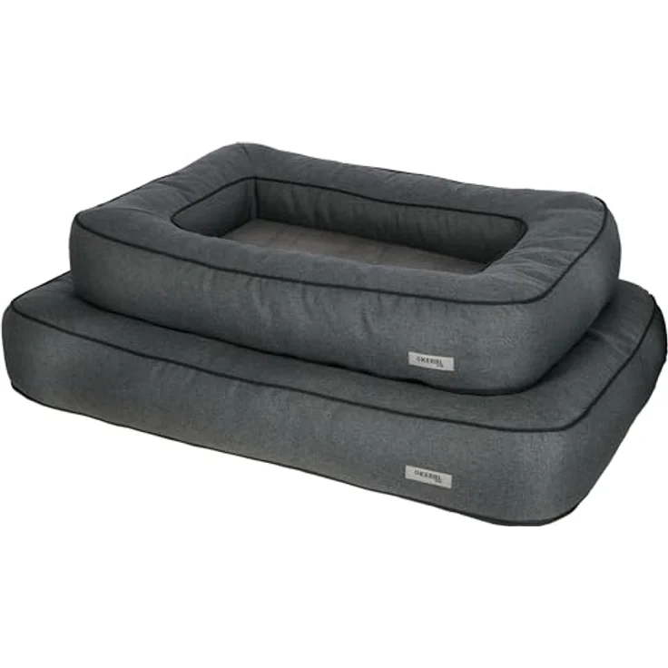 Kerbl Pet Kuschelbett Platin Ortho, orthopädisches Hundebett mit herausnehmbarer Matratze, grau, 117x80x18cm, Polyester, für entspannenden Schlaf – Bild 5