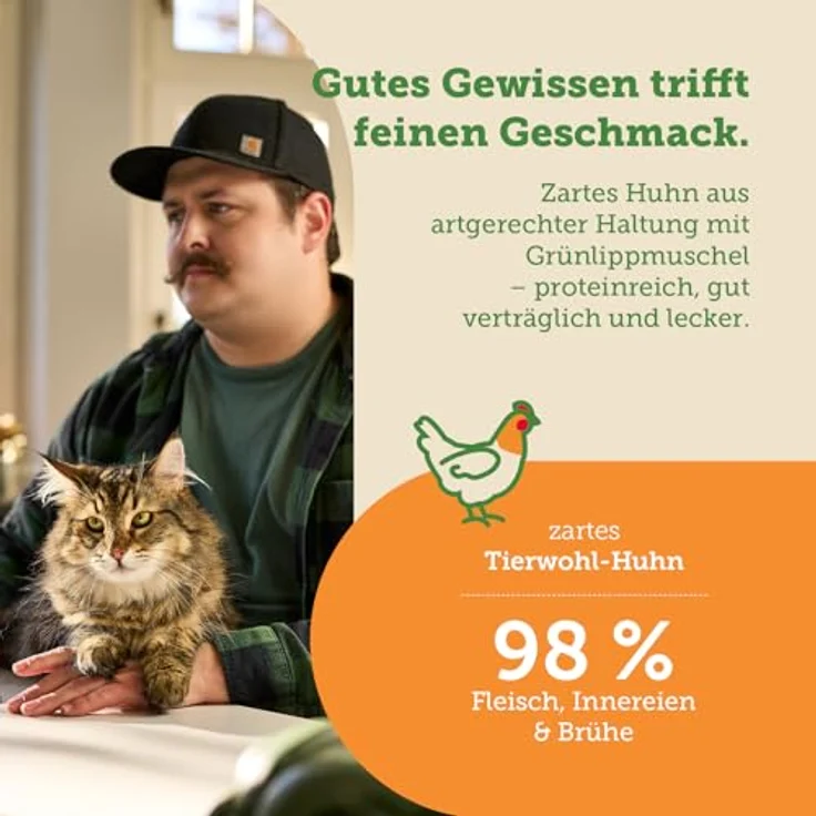 MERA Cats Nature Huhn Senior, 12x85g Katzenfutter nass, getreidefrei und mit 70% Fleischanteil – Bild 2