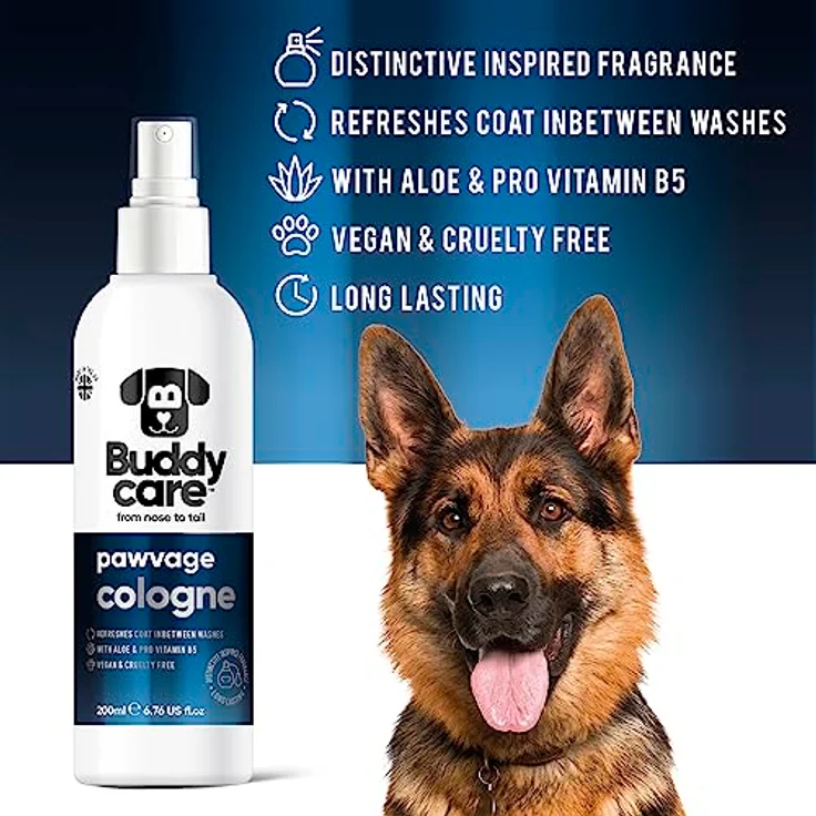 Buddycare Pawvage Hund-Cologne, inspirierendes Hunde-Parfüm mit Pro-Vitamin B5, vegan, 200 ml – Bild 2