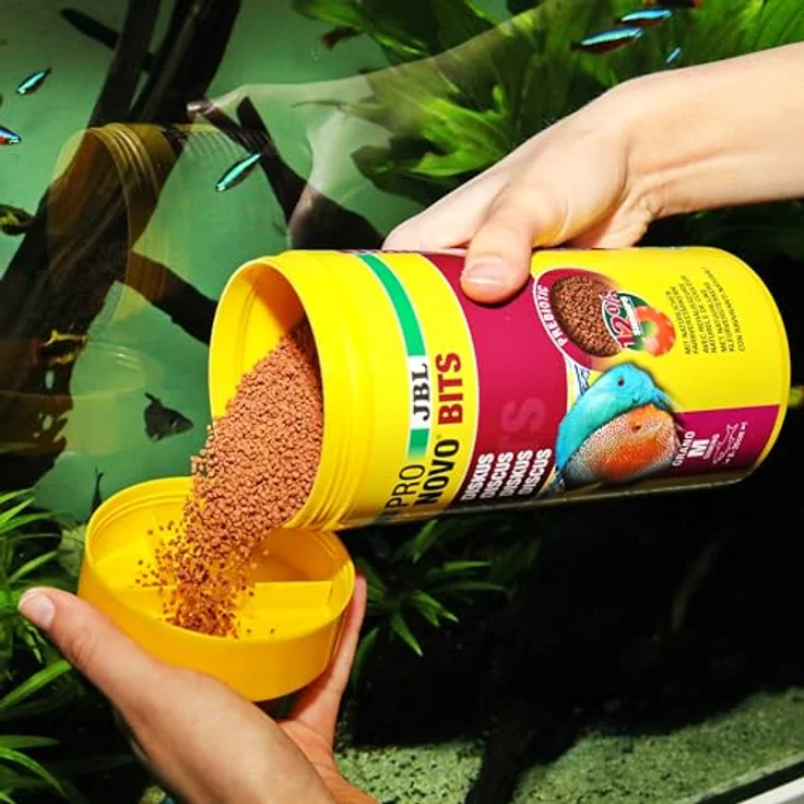 JBL PRONOVO BITS GRANO, Hauptfutter-Granulat für Diskus und Buntbarsche, Größe M, 1000 ml, hochwertige Rohstoffe, gesunde Verdauung – Bild 6
