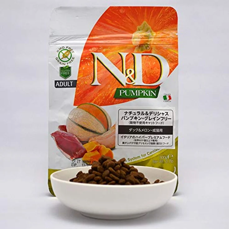 Farmina N&D Pumpkin Adult Pellets Katzenfutter, Trockenfutter mit Ente und Cantaloupe, hochwertige Vitamine und natürliche Antioxidantien, 300 g – Bild 5