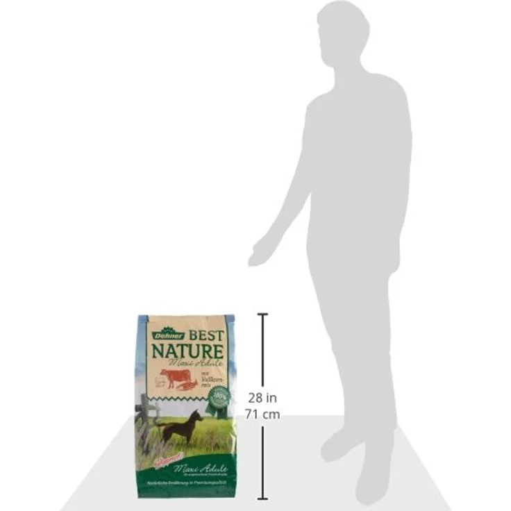 Dehner Best Nature Hundefutter Maxi Adult, Trockenfutter getreidefrei und zuckerfrei für große Hunderassen, Rind und Lachs, 12.5 kg – Bild 3