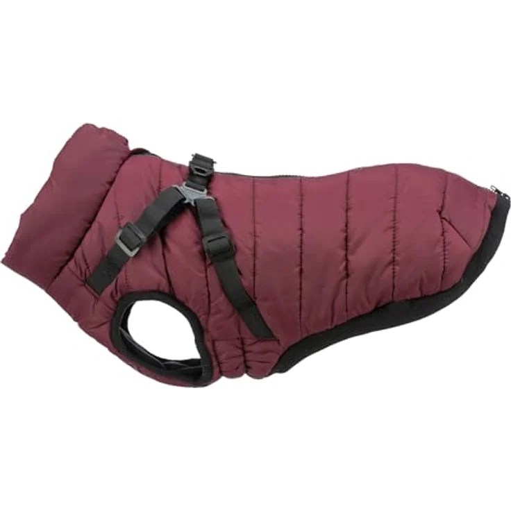 TRIXIE Hundemantel Geschirr-Wintermantel Pirou sangria, Wärmegrad 3/4, wasserabweisend aus Polyester – Bild 2