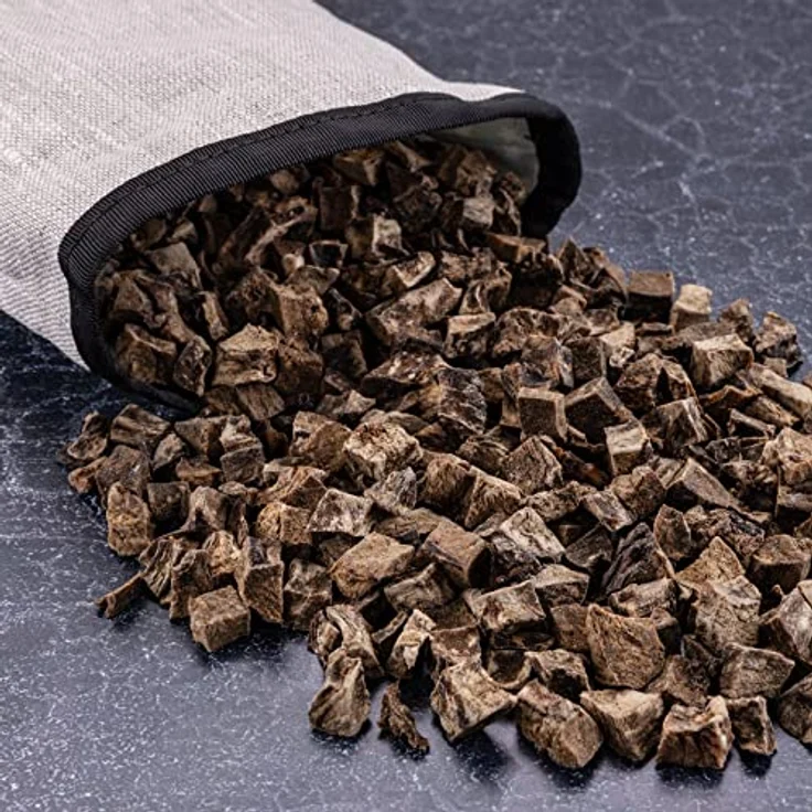 naftie Kausnacks Rinderherzen getrocknet, 250g, zuckerfrei, mit viel Taurin & Eisen, kleine Trainingshappen für artige Hunde – Bild 3
