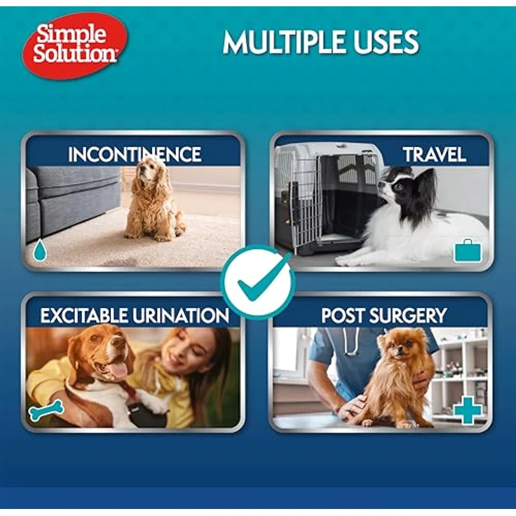 Simple Solution Hunde Windeln XL, Einweg-Windeln für Hündinnen 25-40kg, 12 Stück, auslaufsicher mit dehnbarem Stoff – Bild 2