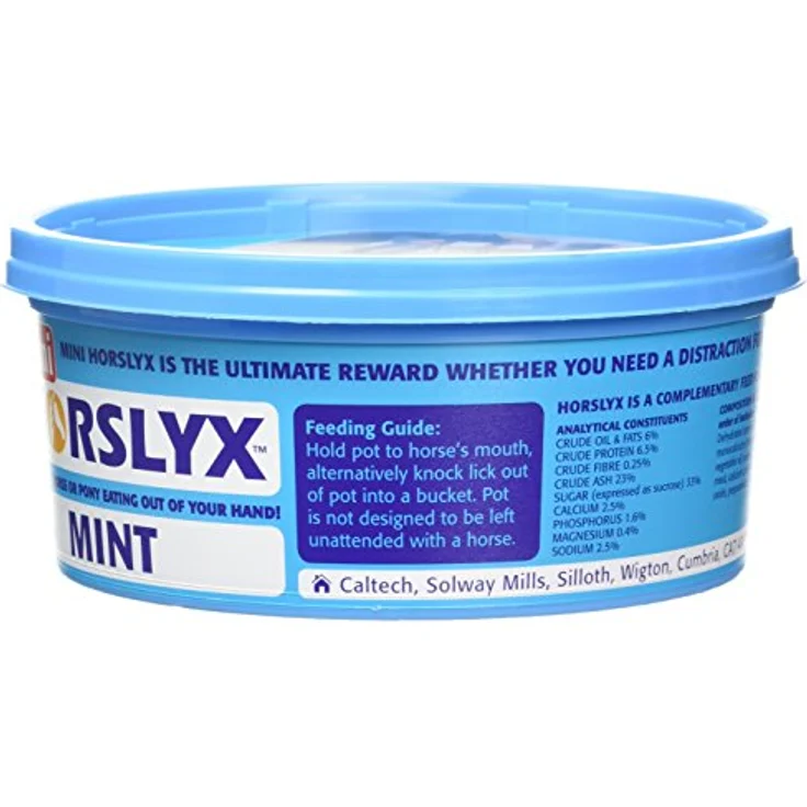 PFIFF Mini Horslyx Leckmasse, Pferde Nahrungsergänzung mit echter Pfefferminze, wetterbeständig, 650g – Bild 4