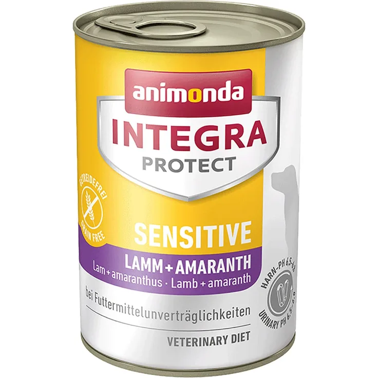 animonda Integra Protect Adult Sensitive Hundefutter, Lamm und Amarant, 6x400g