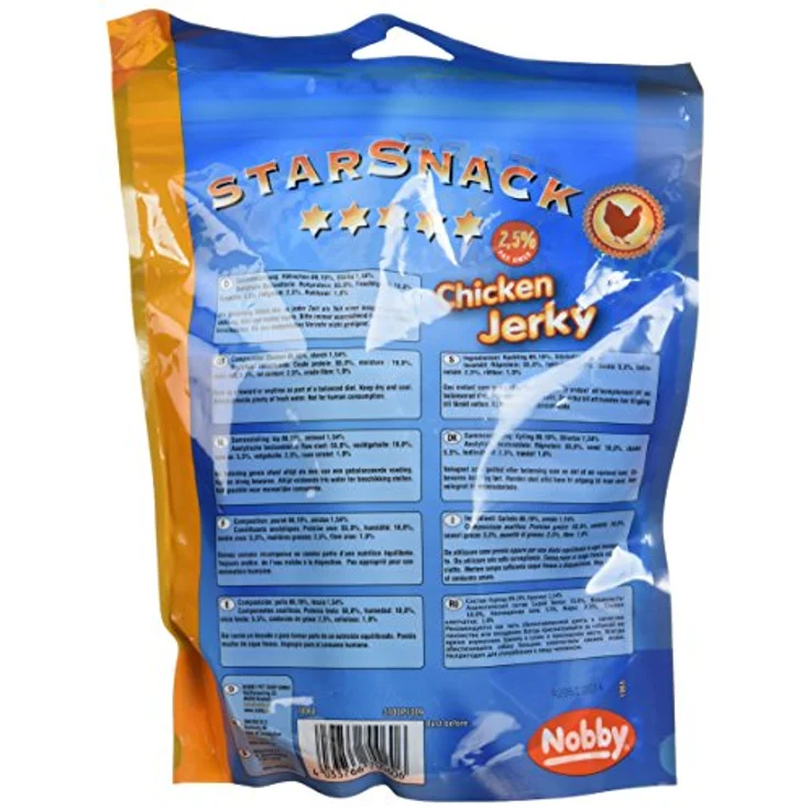 Nobby STARSNACK Chicken Jerky 375 g, Hundesnack mit 89,2 % Hähnchen und nur 2,5 % Fettgehalt zur Belohnung – Bild 2