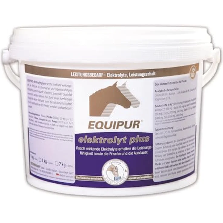 Equipur elektrolyt Plus, 3kg Elektrolyte für Pferde bei starkem Schwitzen, für Leistungsfähigkeit und Ausdauer – Bild 1