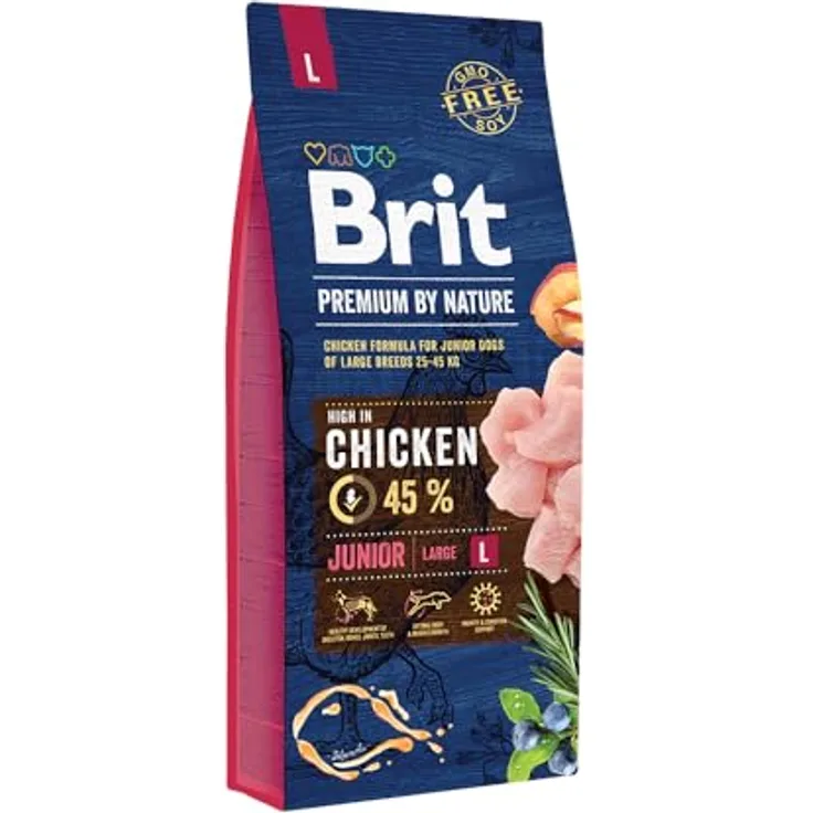 Brit Premium by Nature Adult L, Hunde-Trockenfutter mit wichtigen Nährstoffen, 15kg