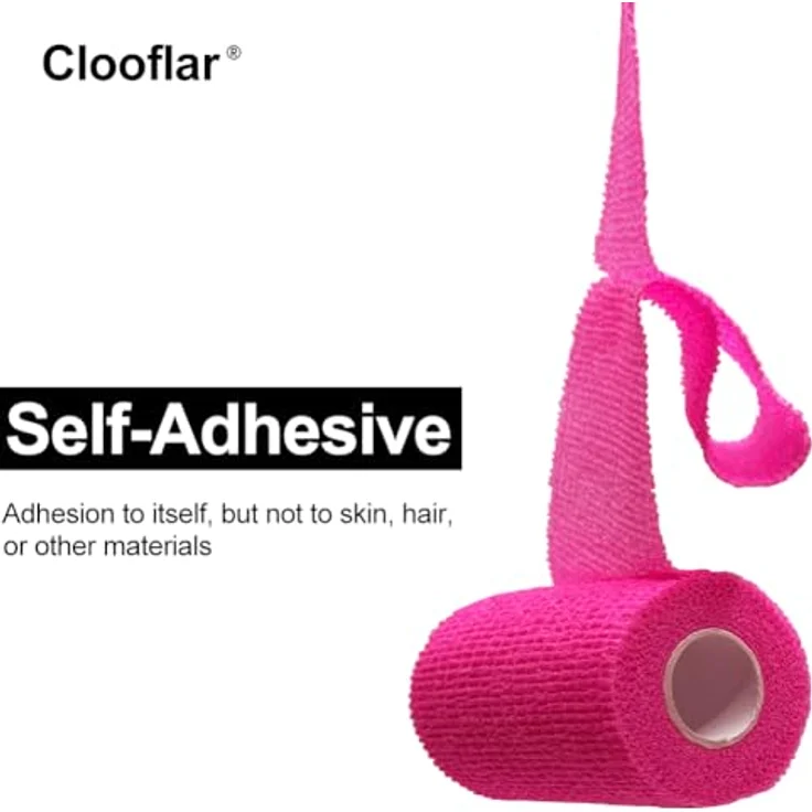 Clooflar Selbstklebender Verband, 16 Rollen elastische Haftbandage 5 cm, ideal für erste Hilfe und stabile Unterstützung – Bild 2