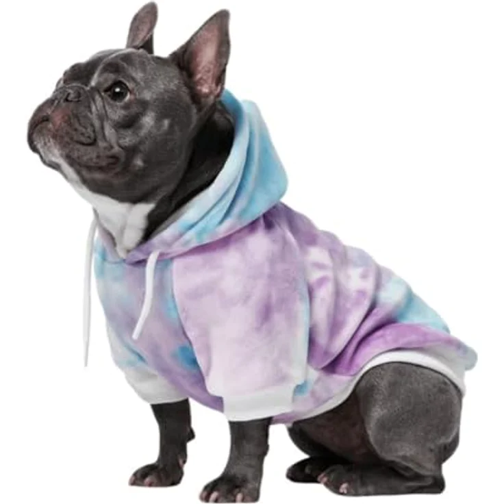 Spark Paws Hunde-Kapuzenpullover, Premium-Qualität mit Fleece-Innenfutter, 90s Retro Sky Dye, Größe XL, überlegene Passform für große Rassen – Bild 1