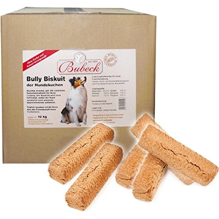 Bubeck Bully Hunde Biskuit, Hundekuchen zur Zahnpflege, 10 kg, für sensible Hunde, mit hochwertiger Zutaten aus Deutschland – Bild 3