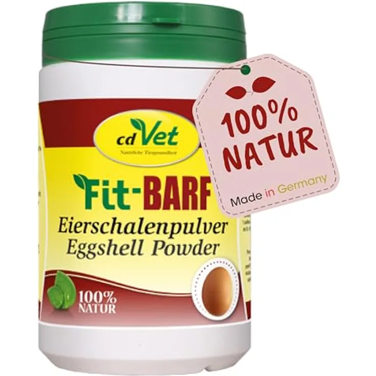 cdVet Fit-BARF Eierschalenpulver, 1 kg, natürliche Kalziumquelle zur Ergänzung bei rohem Fleisch