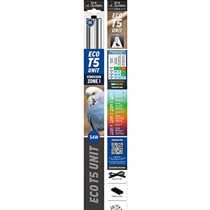 Bird Systems Reptilienleuchte T5 Unit Ferguson Zone 1, 54W (1170 mm), Weiß, fluoreszierend, 2,4% UVB, indoor, G13, inkl. Reflektor, flimmerfreies Vorschaltgerät