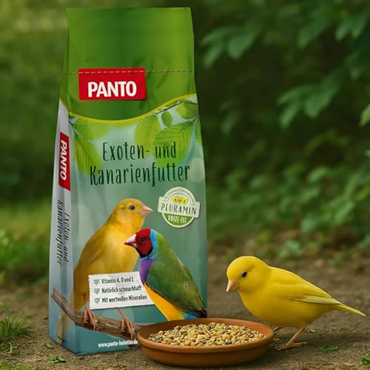 PANTO Kanarienfutter mit Pluramin, 25kg - artgerechte bunte Saatenmischung ohne Nüsse für Ziervögel – Bild 3