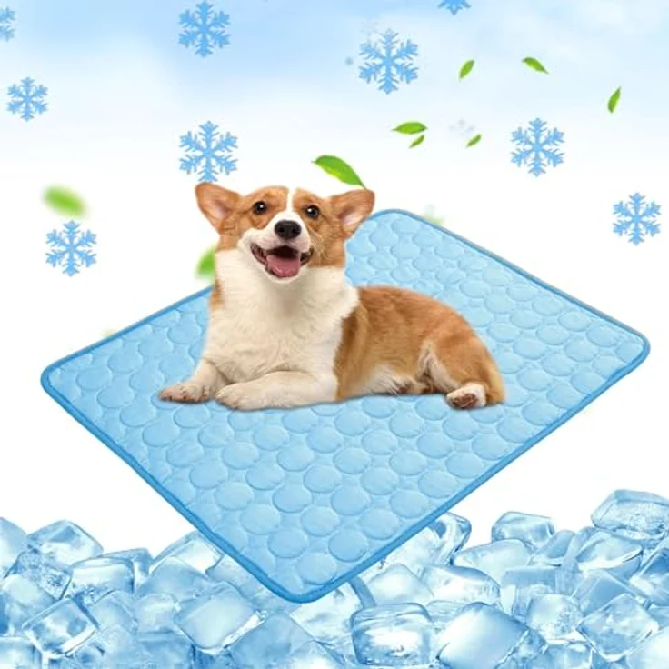 Chumix Kühlmatte Hund 70x55cm, Weicher Stoff, Antibakteriell und Rutschfest, Pflegeleicht für Haustiere – Bild 1