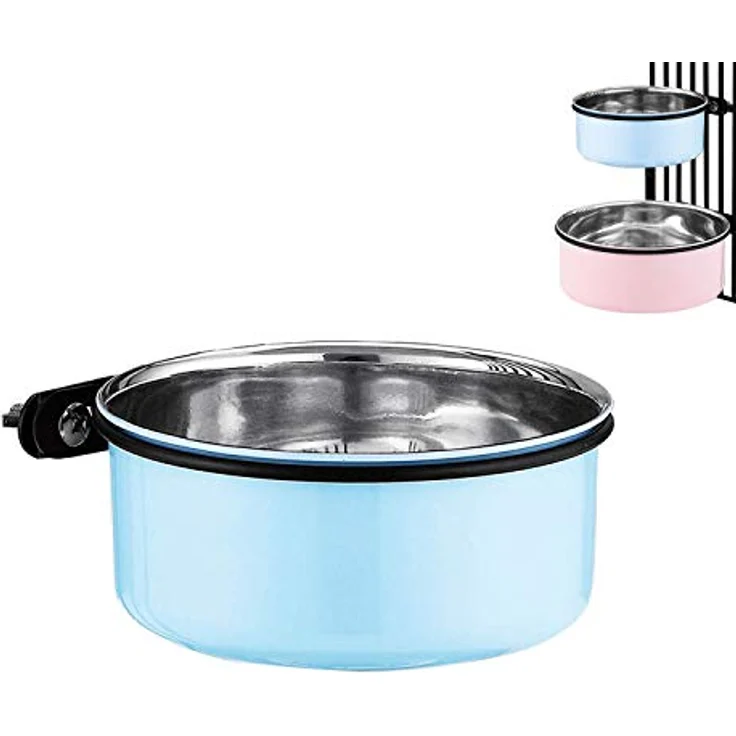 SUOXU Edelstahl Hundenapf, Auslaufsicherer Wasserspender für kleine Hunde und Katzen, 850 ml, Durchmesser 14 cm, Hochwertige Verarbeitung – Bild 1