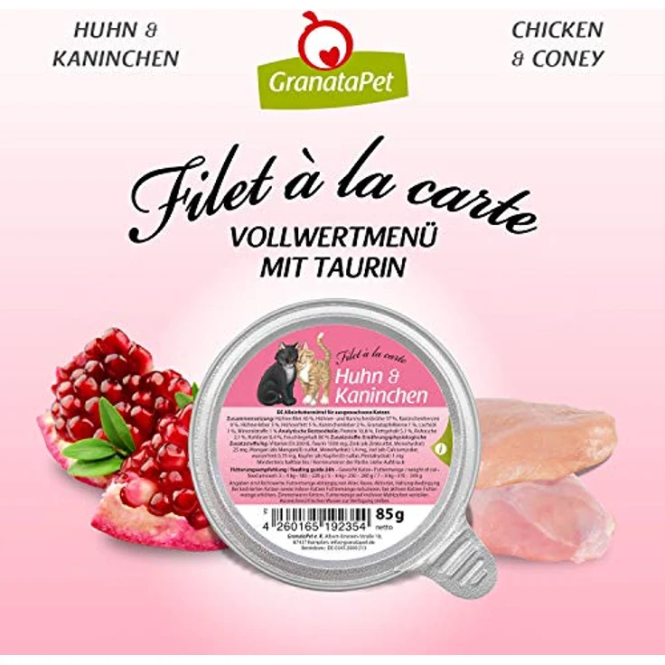 GranataPet Filet à la carte Multipack, Nassfutter für Katzen, 6 x 85 g, hoher Fleischanteil, ohne Getreide und Zuckerzusatz – Bild 4