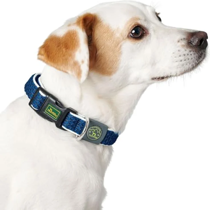 Hunter Hunde-Halsung Hilo Vario ohne Zugentlastung blau S-M – Bild 3