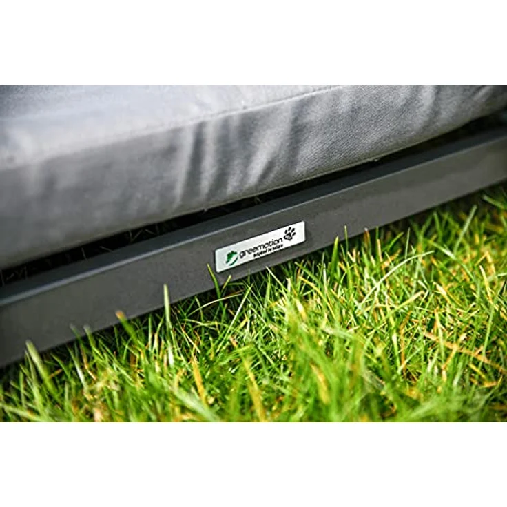 Greemotion Hunde-Sofa mit Dach Größe M, ca. 63 x 30-65 x 65 cm, stabiles Alu-Gestell, 5 kg, Hundebank, Hundeplatz, Outdoor – Bild 15