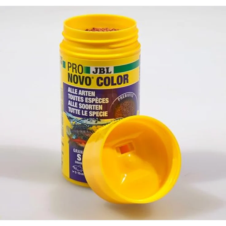 JBL PRONOVO COLOR GRANO CLICK, Farbfutter-Granulat für Aquarienfische von 3-10 cm, prebiotisch, 100 ml, Klickdosierer – Bild 5