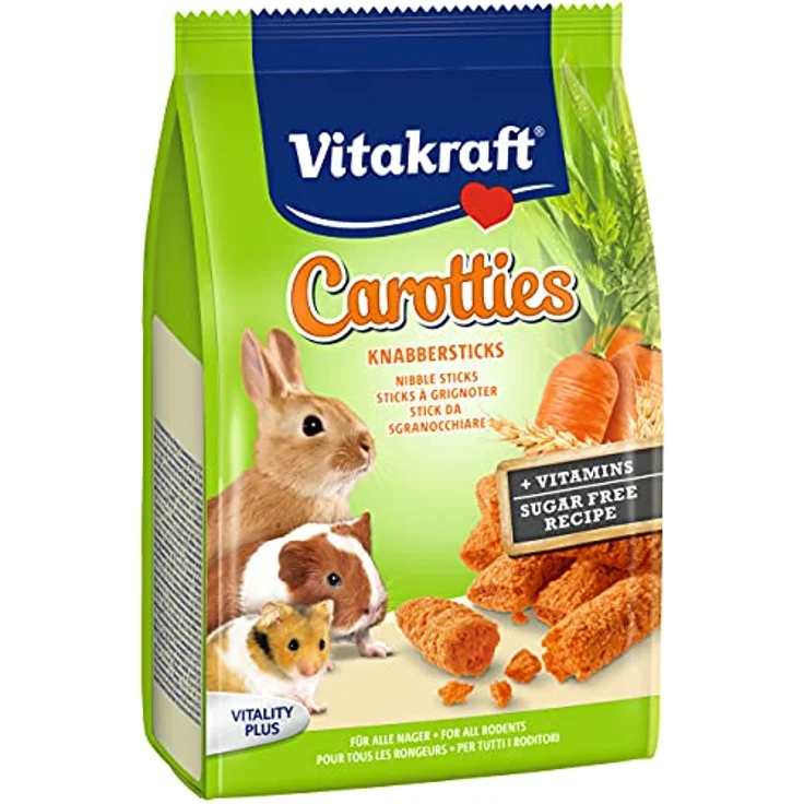 Vitakraft Carotties Knabbersticks, Snacks für Nager und Kaninchen mit Karotten und essentiellen Vitaminen, 50 g – Bild 2