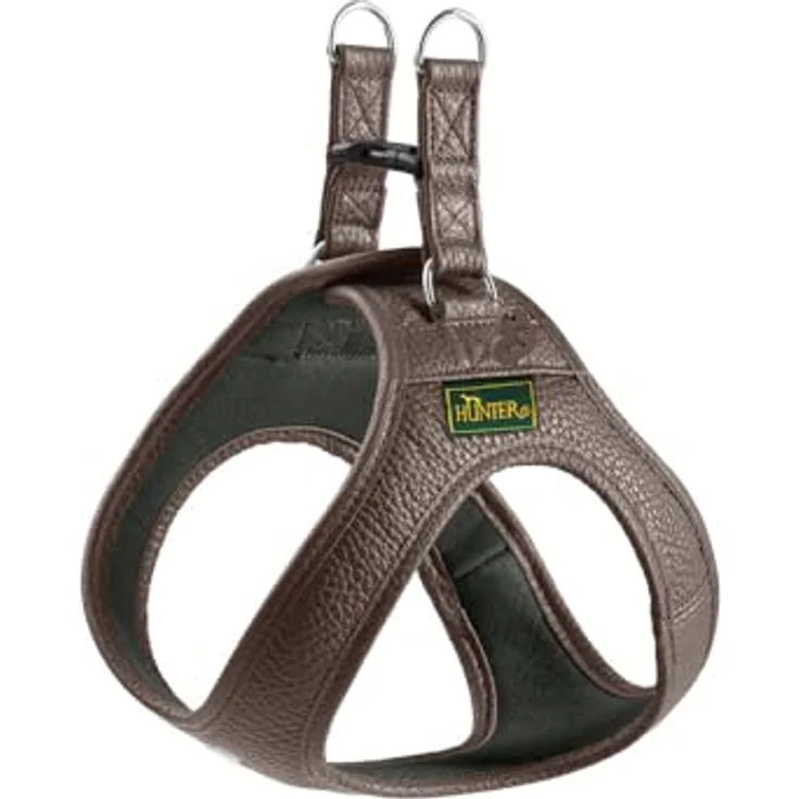 HUNTER Hundegeschirr Love, braun, weiches Rindsleder, handgenähtes Herz, atmungsaktive Mesh-Polsterung, Größe XXS-XS, Made in Germany – Bild 5
