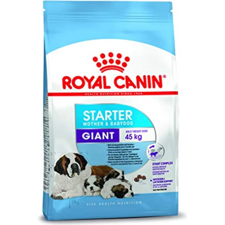 Royal Canin Hundefutter Giant Starter, Trockenfutter mit Start-Komplex für sichere Verdauung, 15 kg