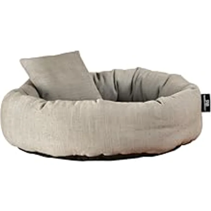 Rohrschneider Rohrschneider Kuschelinsel für Hunde und Katzen, aus 100% recyceltem Material, herausnehmbares Innenkissen, abnehmbarer Bezug, Grau, Größe S (50x15cm)