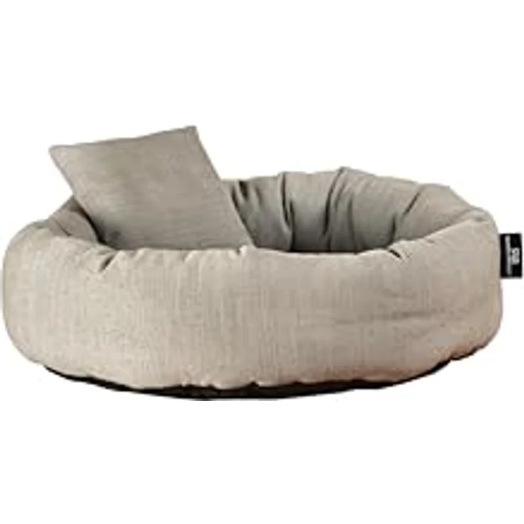 Rohrschneider Rohrschneider Kuschelinsel für Hunde und Katzen, aus 100% recyceltem Material, herausnehmbares Innenkissen, abnehmbarer Bezug, Grau, Größe S (50x15cm) – Bild 1