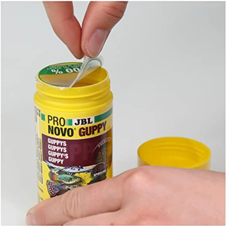 JBL PRONOVO GUPPY GRANO, Hauptfutter-Granulat für Guppys und Lebendgebärende, 100 ml, mit Klickdosierer, präbiotisch, hohe Akzeptanz – Bild 5