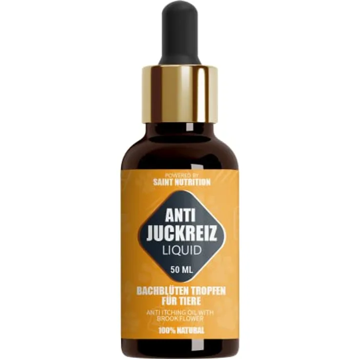Saint Nutrition® JUCKREIZ Tropfen, hochdosierte Soforthilfe gegen Juckreiz für Hund & Katze, pflegt Haut und Fell, 50 ml
