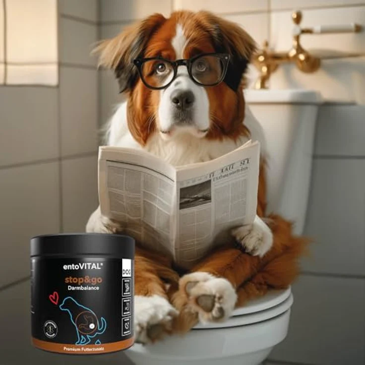 entoVITAL Dog Stop&go, Premium Nahrungsergänzungsmittel für Hunde zur Unterstützung der Magen-Darm-Funktion mit Huminsäure, Bentonit & Probiotikum, 80 g – Bild 5