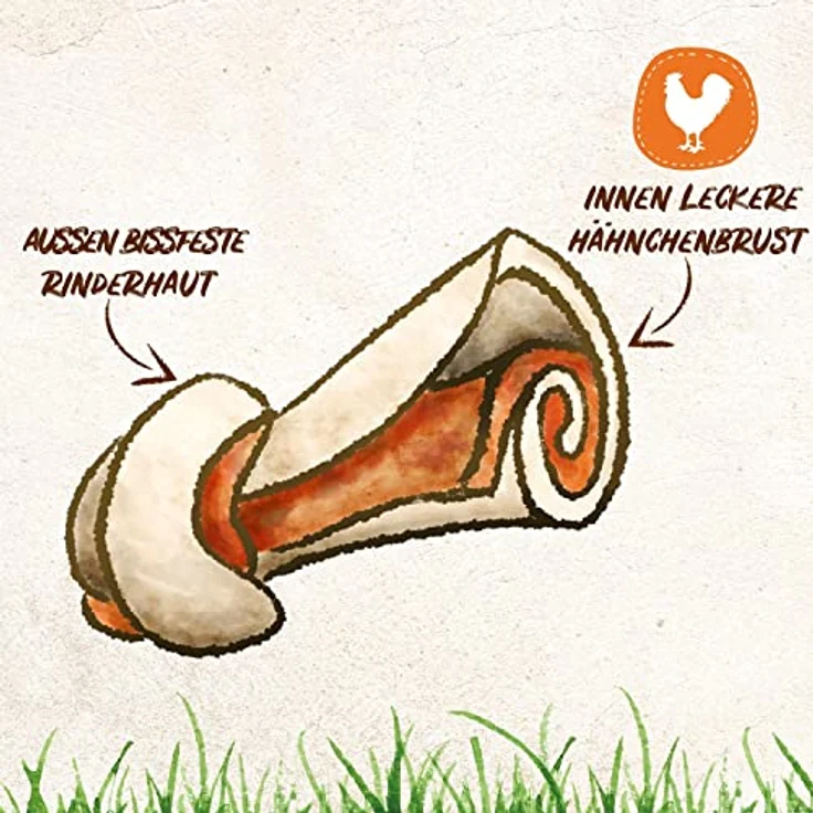 8in1 Delights Chicken Knochen XS, gesunde Kauknochen für mini Hunde, 7 Stück mit hochwertigem Hähnchenfleisch in Rinderhaut, ideal für Hunde bis 5 kg – Bild 3