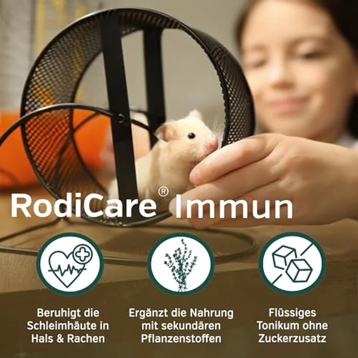 Alfavet RodiCare Immun, Immunstärkung für Kaninchen, Meerschweinchen und Kleinnager, pflanzliches Ergänzungsfuttermittel mit Zink, 15ml, Dosierspritze – Bild 4