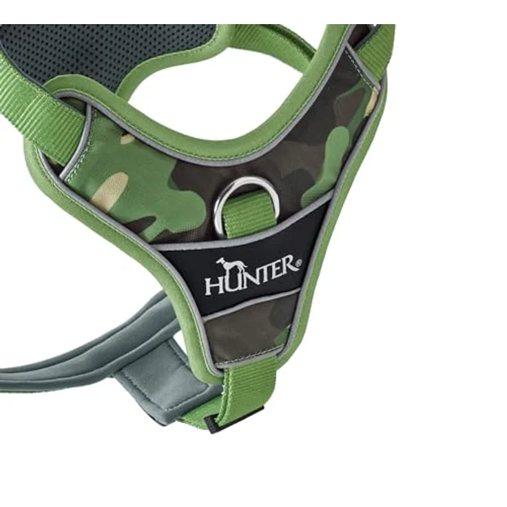 HUNTER Geschirr DIVO CAMOUFLAGE, grün, ergonomisch geformt, 5-fach verstellbar, atmungsaktiv gepolstert, reflektierend mit 3M Scotchlite, Größe L-XL – Bild 3
