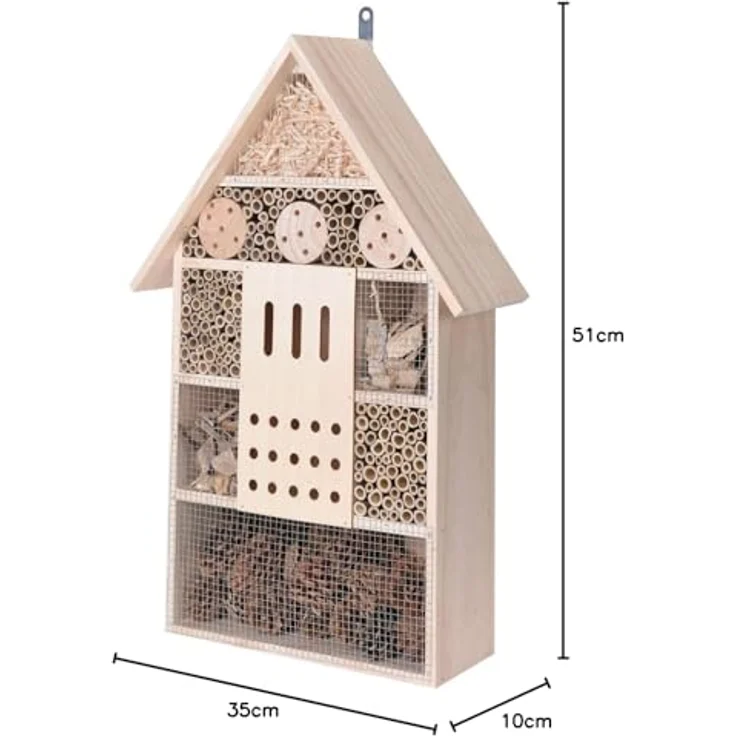 Spetebo Insektenhotel XXL zum aufhängen - 51 cm x 35 cm x 10 cm - Insektenhaus zum hängen – Bild 3
