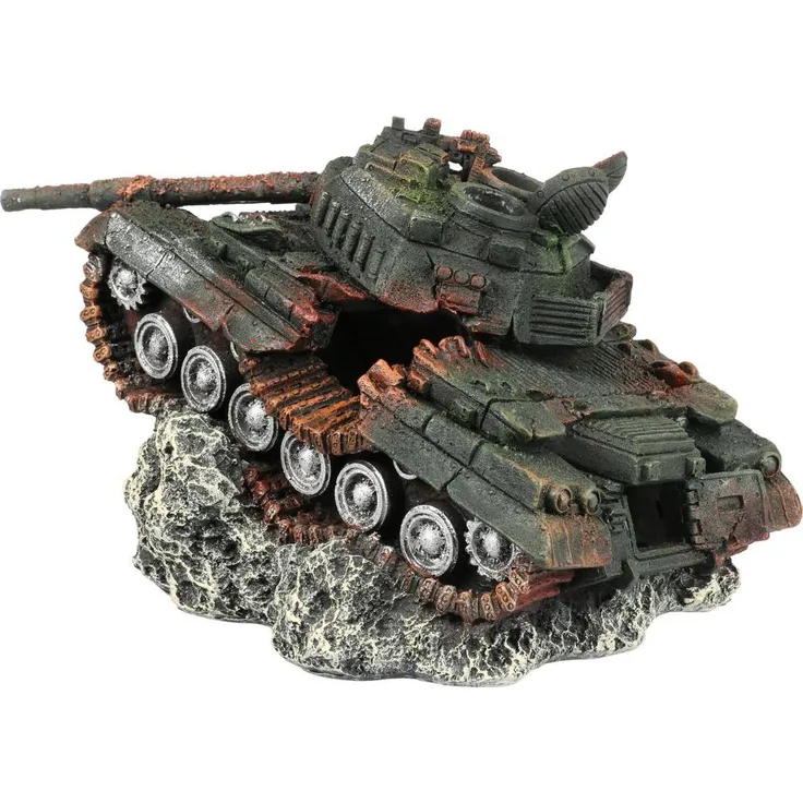 EBI Aqua Della Tank L, Army Ornament für Aquarien aus Polyesterharz, für Süß- und Meerwasser