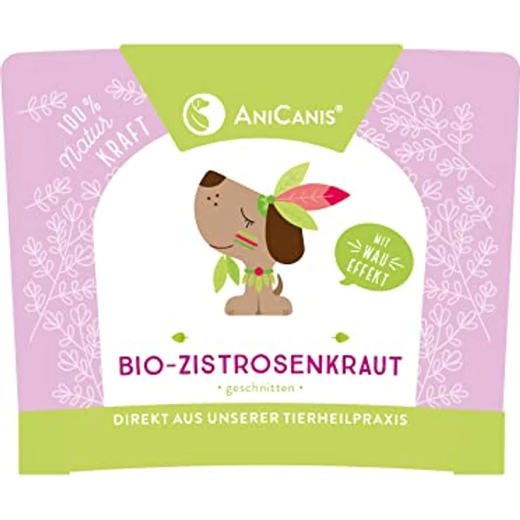 AniCanis Bio Zistrose, Zistrosenkraut-Pulver für Hunde & Katzen zur Unterstützung von Magen, Darm, Immunsystem & Zecken, 50g, 100% vegan, Bio Qualität – Bild 3