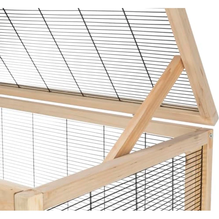 Trixie Mäuse Nagerheim mehrstöckig, geräumiger Kleintierkäfig mit 3 Plattformen und Acrylscheibe, natur, L 100 x B 50 x H 80 cm – Bild 7