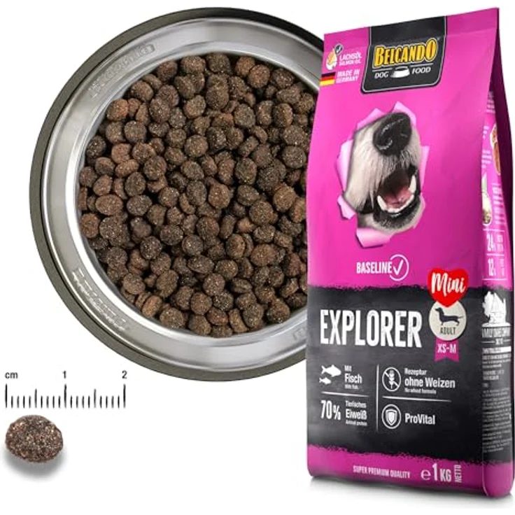 Belcando Baseline Explorer, Hunde-Trockenfutter für kleine und mittlere Rassen mit 70% tierischem Eiweiß, 4kg – Bild 3