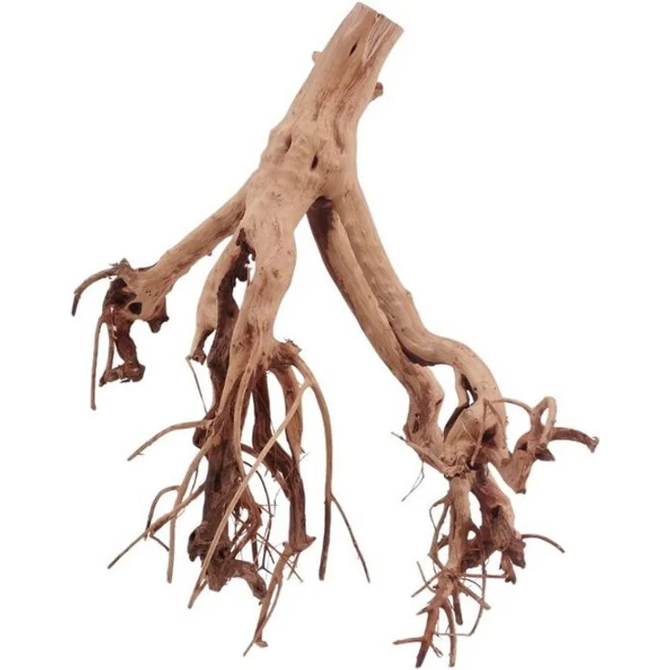 Aquaone M Flowerwurzel Nr.4096, Filigrane Wurzel Holz Dekoration für Aquarien, 18cm x 13cm x 22cm