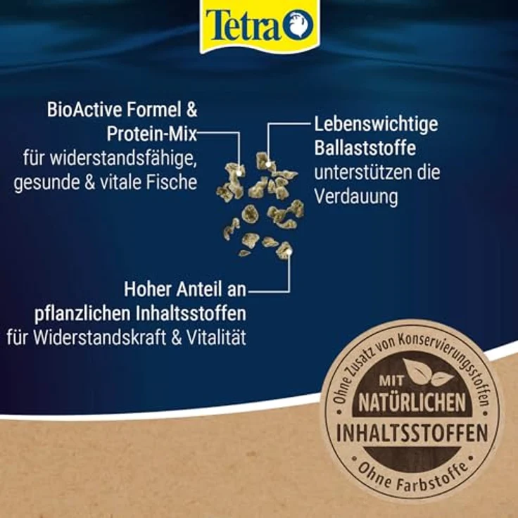 Tetra TetraPhyll Granules - Granulatfutter für pflanzenfressende Zierfische, 250 ml Dose mit lebenswichtigen Ballaststoffen – Bild 3