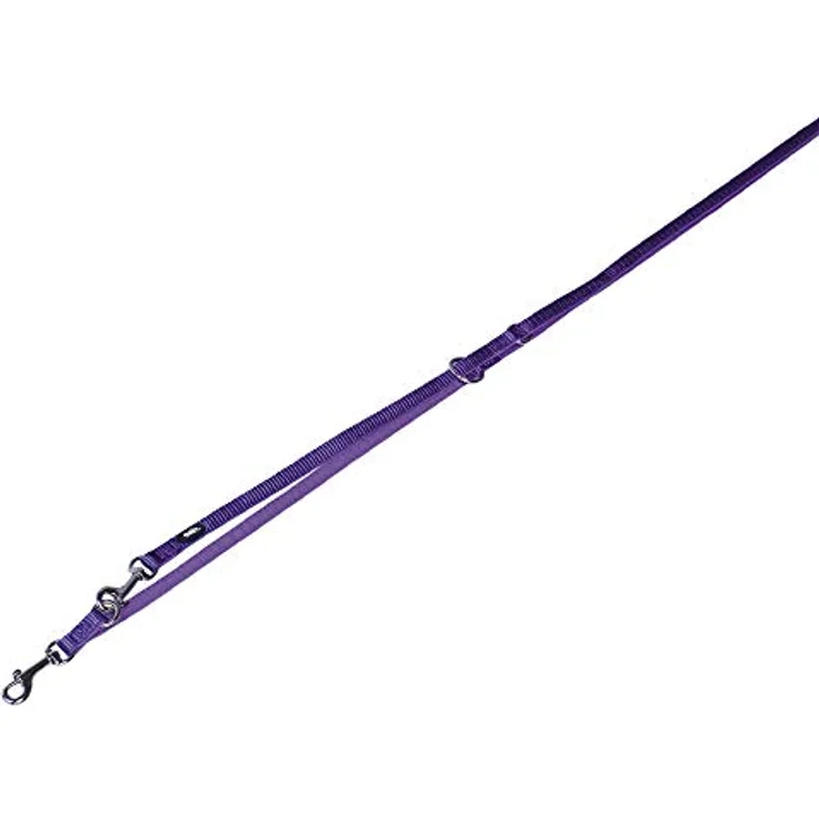 Nobby Führleine Classic Preno Mini, lila, für Welpen und kleine Hunde, 3-fach verstellbar, L: 200 cm, B: 10 mm