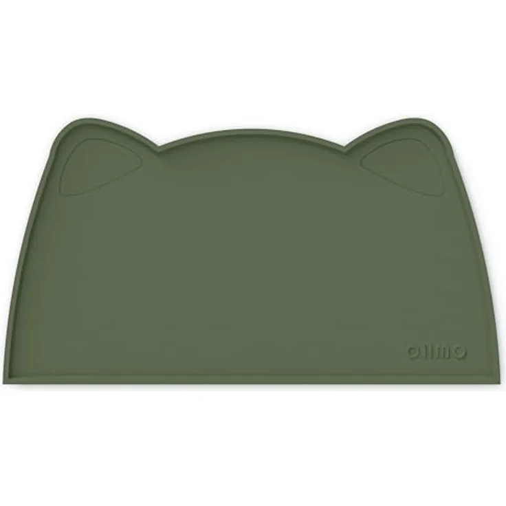 OHMO Napfunterlage für Kleine Hunde und Katzen, rutschfeste Silikonmatte, wasserdicht, Camouflage Grün, 52x30cm – Bild 1
