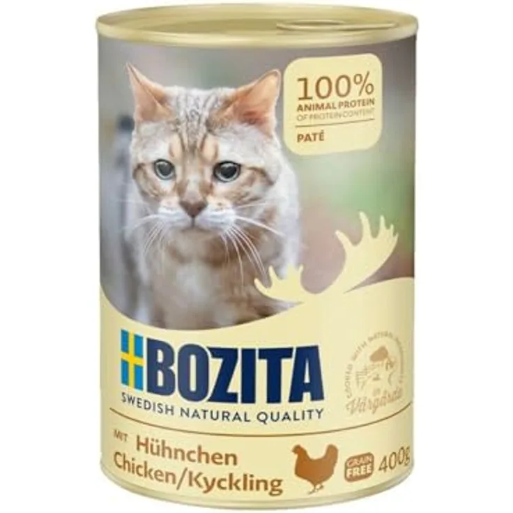 Bozita Hühnchen, Katzen-Nassfutter 6x 400g, reich an Proteinen und Vitaminen