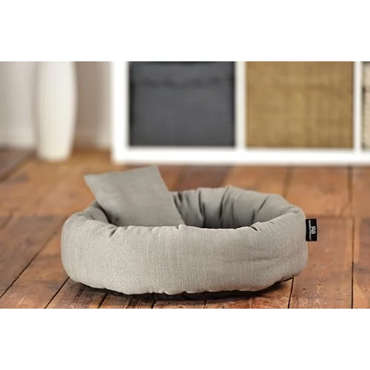 Rohrschneider Rohrschneider Kuschelinsel für Hunde und Katzen, aus 100% recyceltem Material, herausnehmbares Innenkissen, abnehmbarer Bezug, Grau, Größe S (50x15cm) – Bild 4